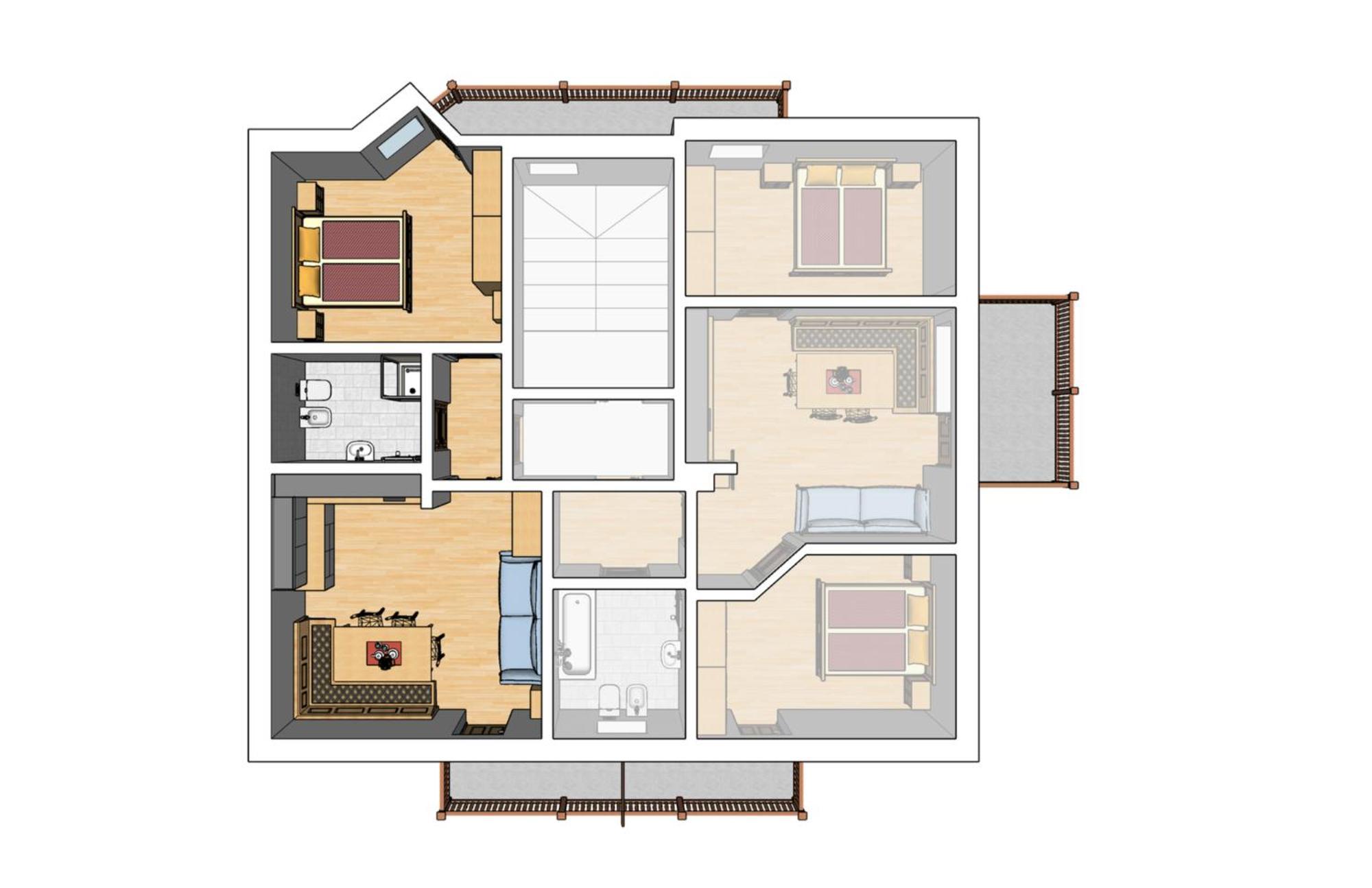 Apartment Fedares La Valle Luaran gambar