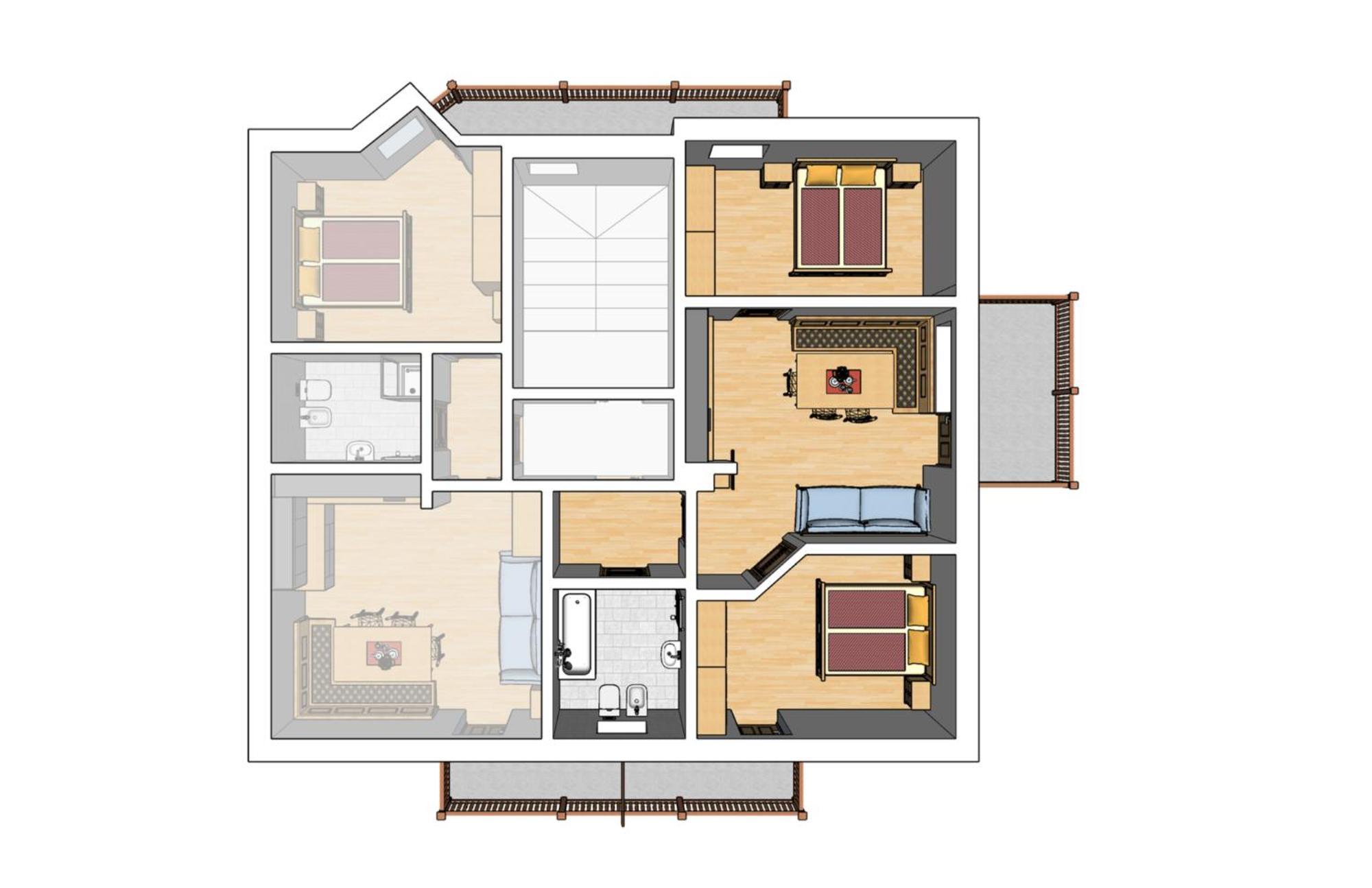 Apartment Fedares La Valle Luaran gambar